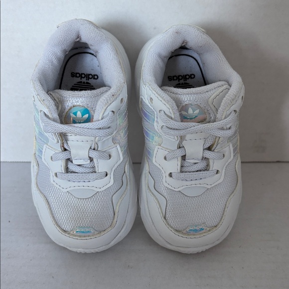 Adidas White Sneakers with Iridescent Accents - Picture 2 of 6
